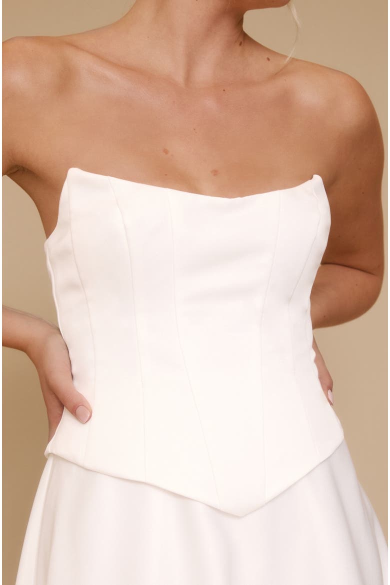 bridal satin bandeau corset skater dress PLT Bridal satin bandeau corset skater dress , Worn once