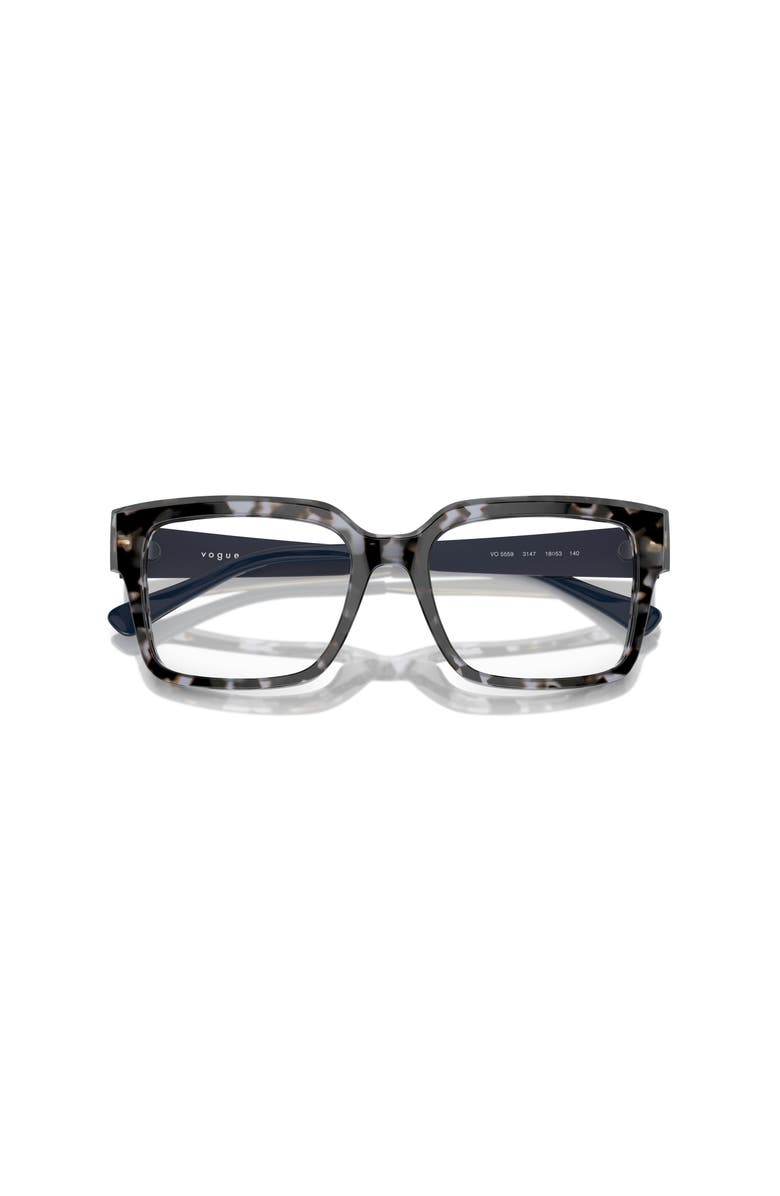 Vogue Eyewear 53mm Rectangle optical glasses, Alternate, color, Blue