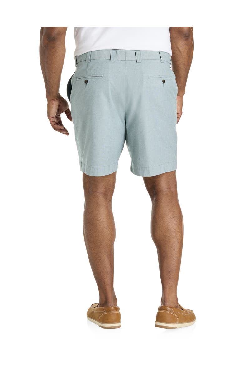 Oak Hill by DXL Big & Tall Chambray Flat-Front Shorts, Alternate, color, Blue Spruce