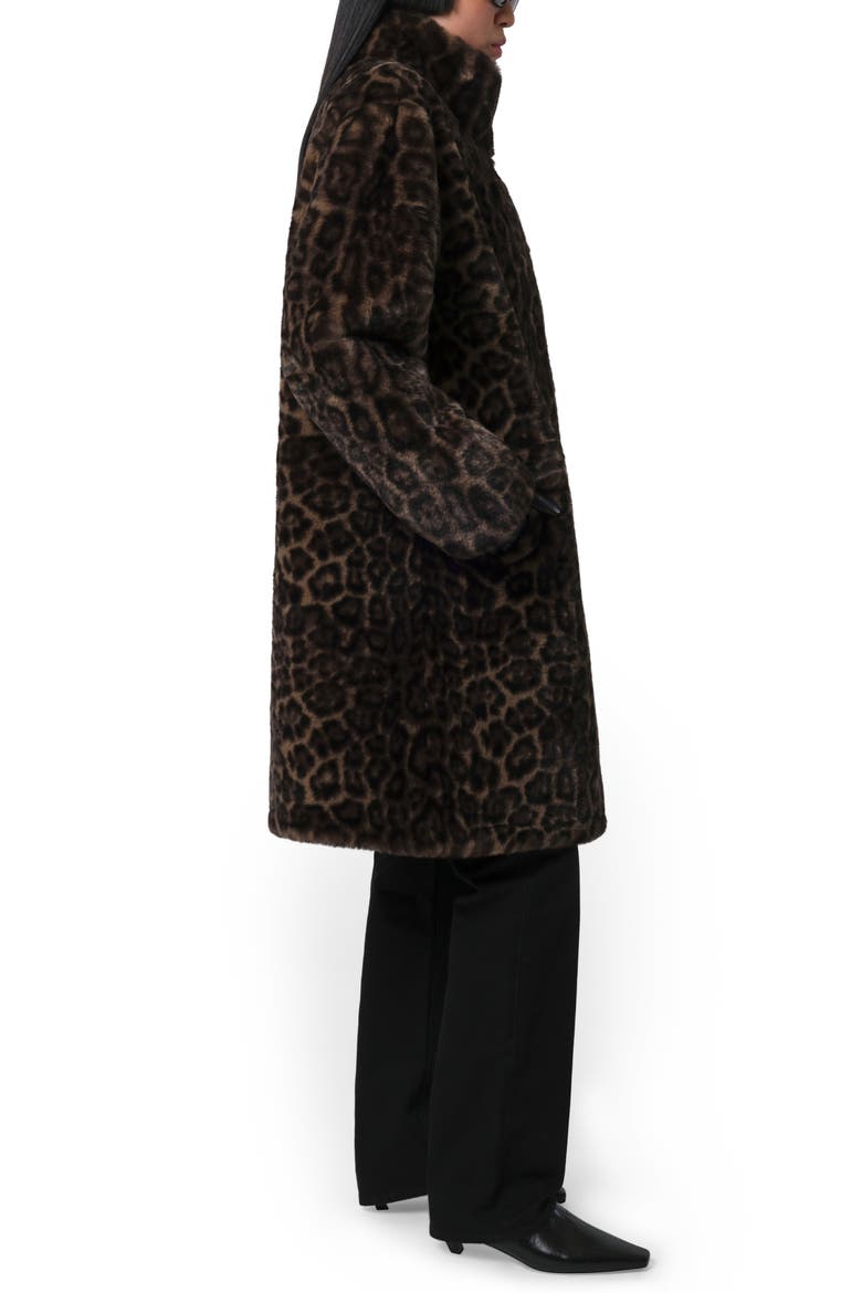 Blair Leopard Pluche™ Faux Fur Coat, Alternate, color, DARK LEOPARD