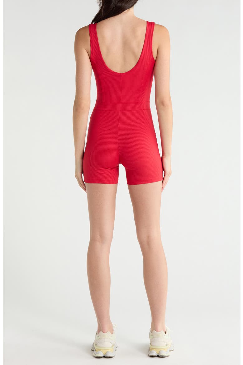Johanna Ribbed Romper, Alternate, color, CHERRY