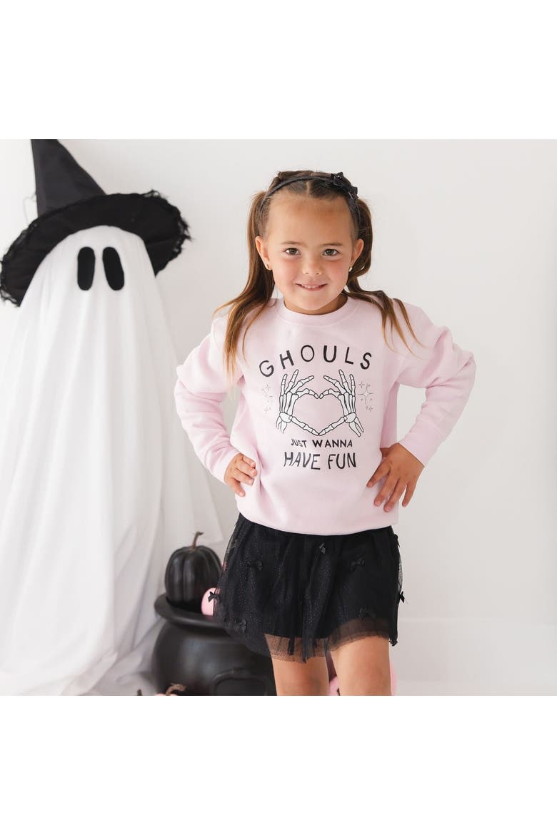 Ghouls Just Wanna Have Fun Halloween Sweatshirt, Alternate, color, Ballet Pink