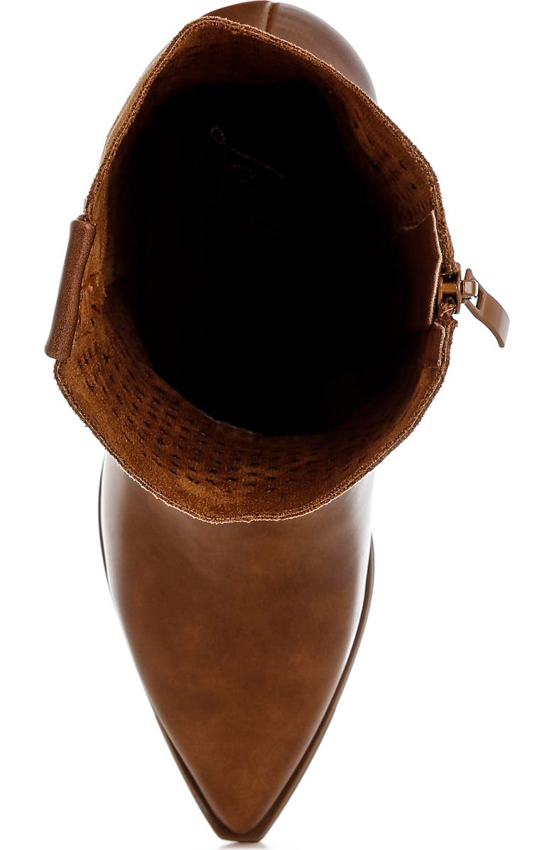 LONDON RAG Lomela Perforated Block Heel Boot, Alternate, color, Tan