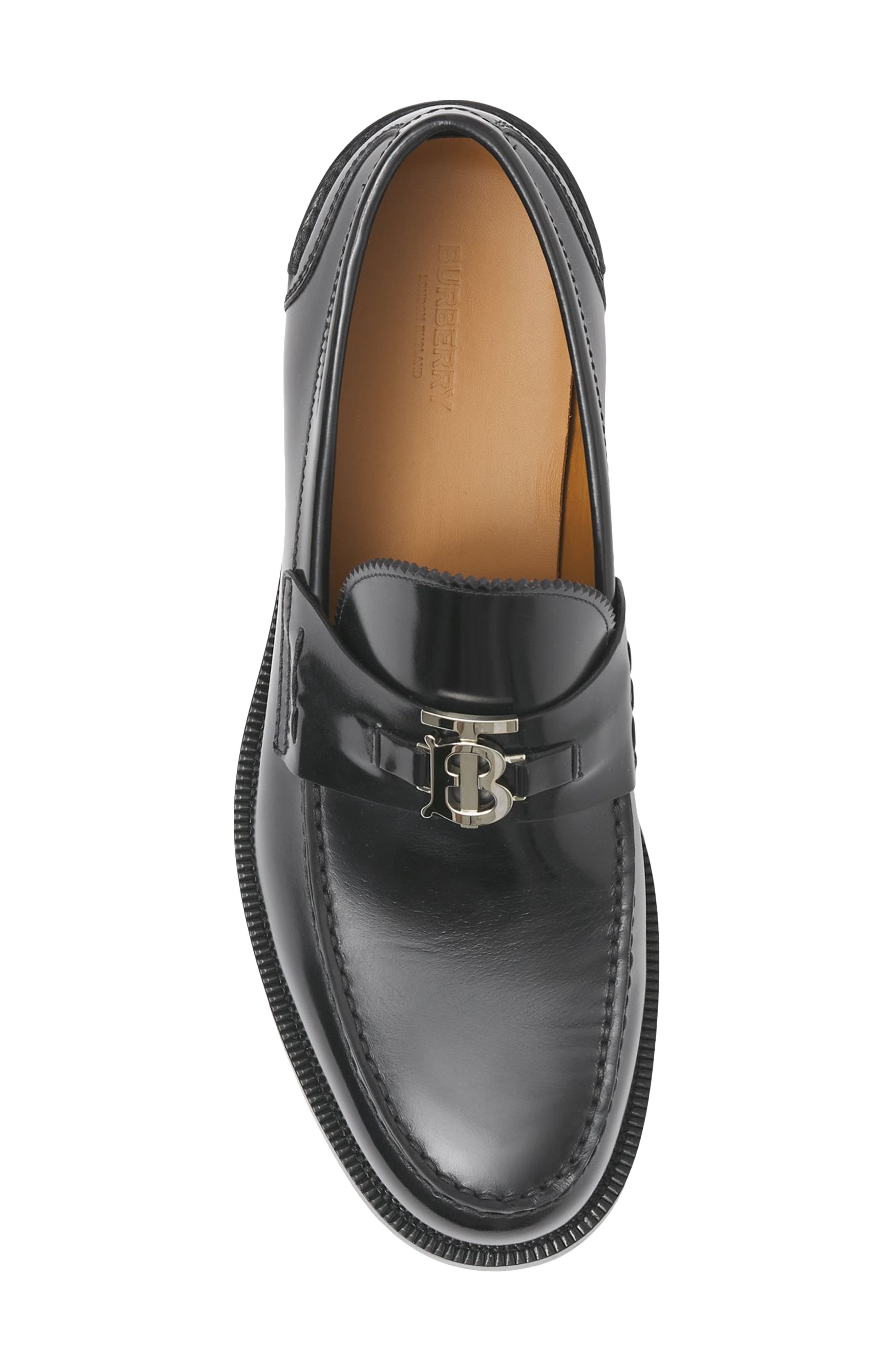 Burberry Monogram Motif Leather Loafer, Alternate, color, 