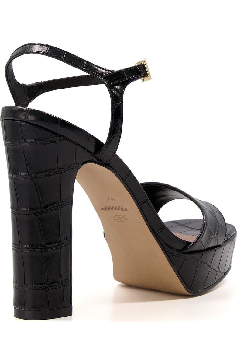 Dune London Matche Platform Ankle Strap Sandal, Alternate, color, Black