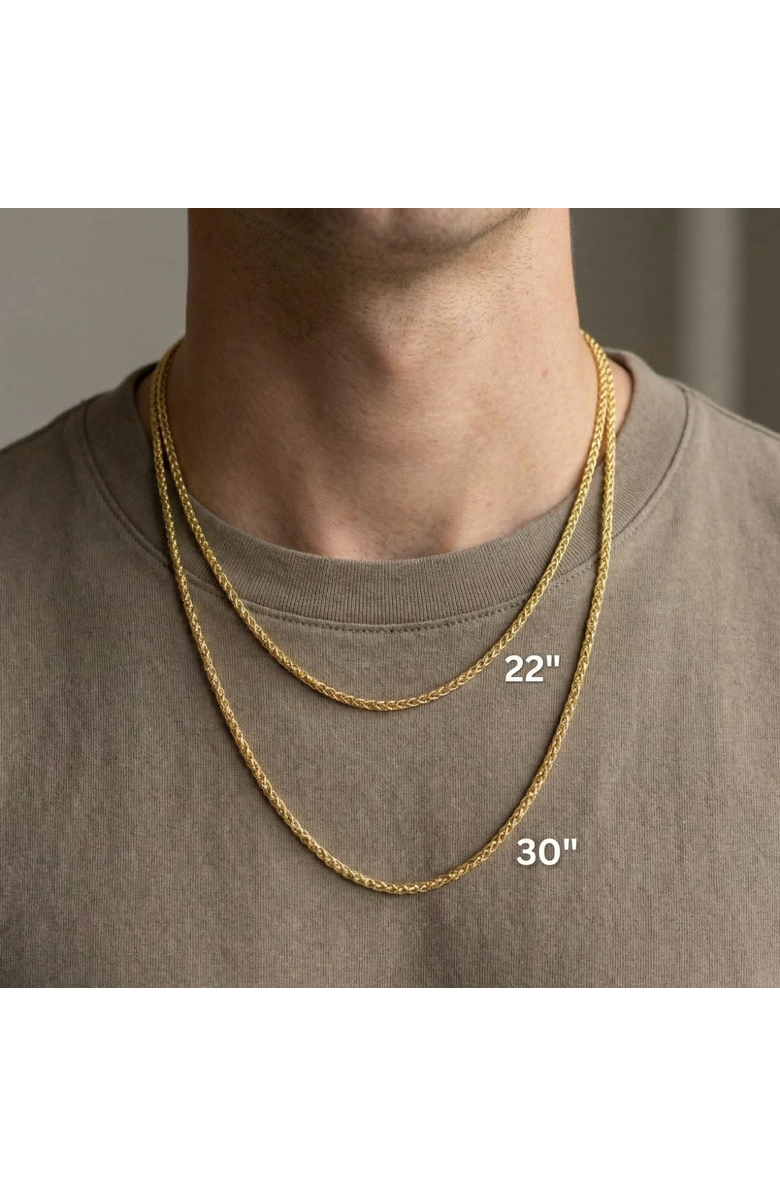 Bliss Diamond 14k Gold Filled 2.5mm Round Wheat Chain Necklace, Alternate, color, 14K Yellow Gold