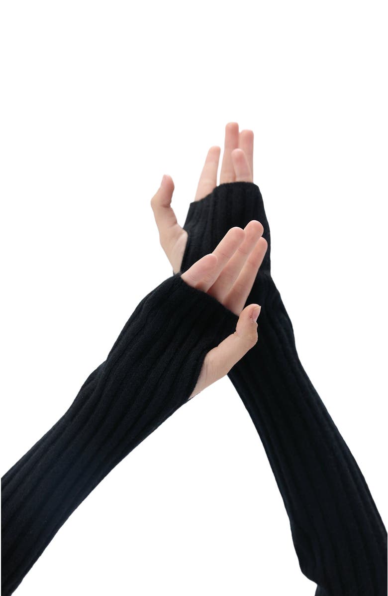 GOBI Mongolian Cashmere Cashmere Fingerless Gloves, Alternate, color, 