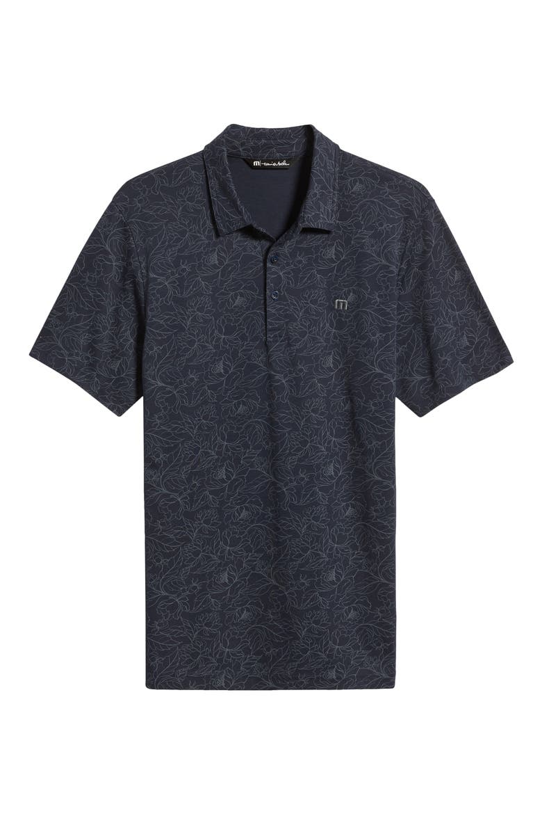 Monstera Print Piqué Polo, Alternate, color, TOTAL ECLIPSE