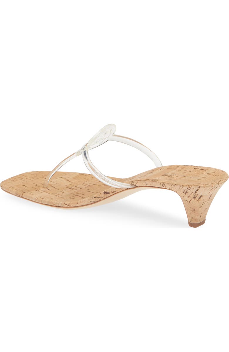 Tory Burch Miller Jelly Kitten Heel Sandal, Alternate, color, Clear