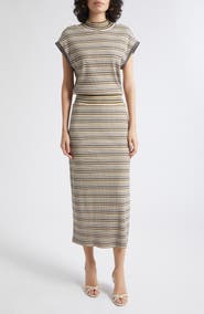 Ramy Brook Natalie Stripe Drop Waist Dress