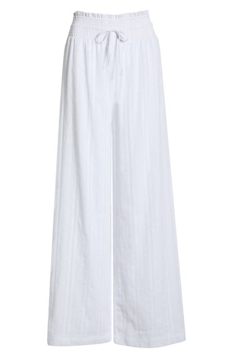 Meadow Embroidered Cotton Drawstring Pants
