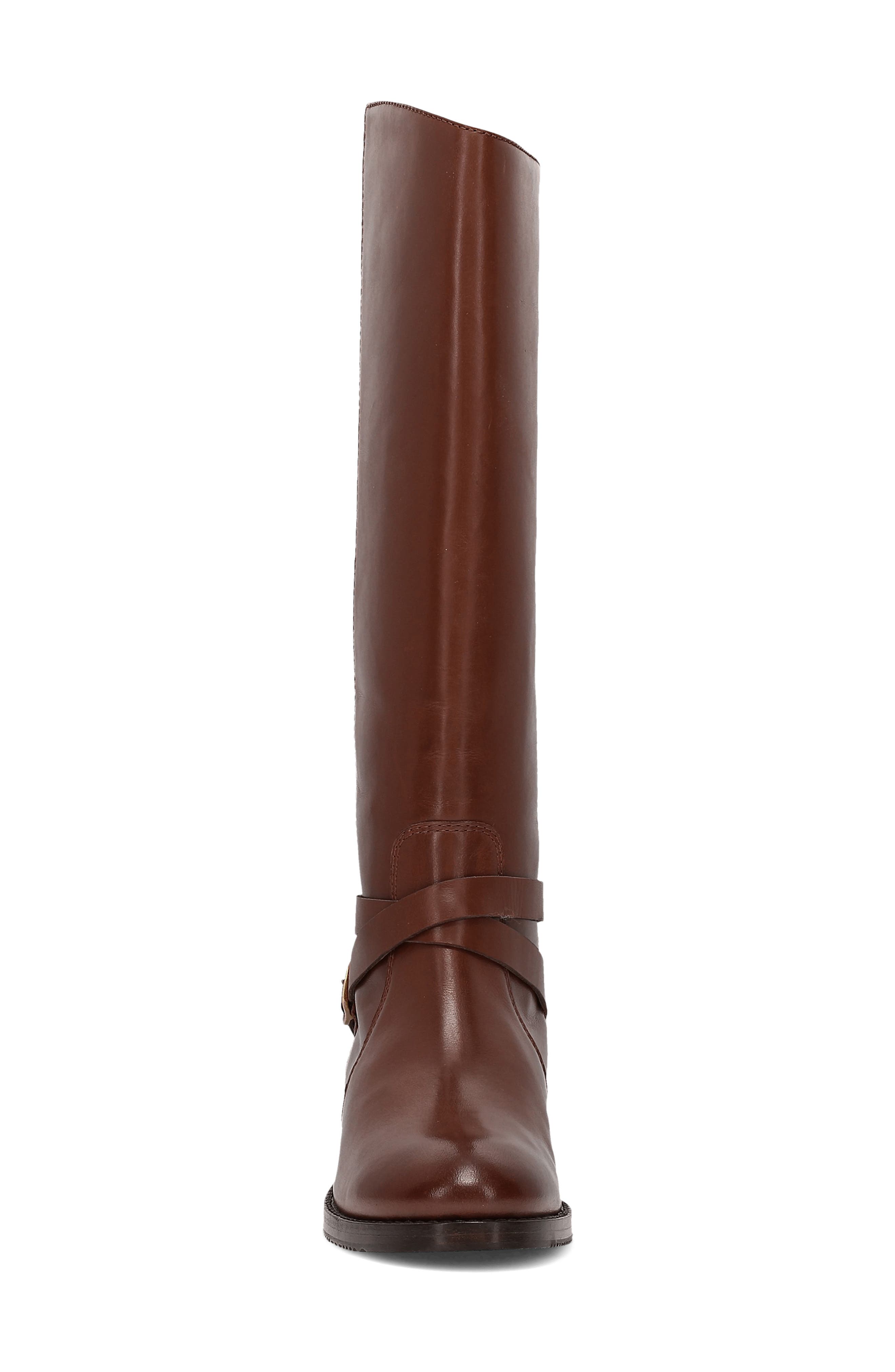 Melissa Belted Knee High Riding Boot, Alternate, color, WALNUT