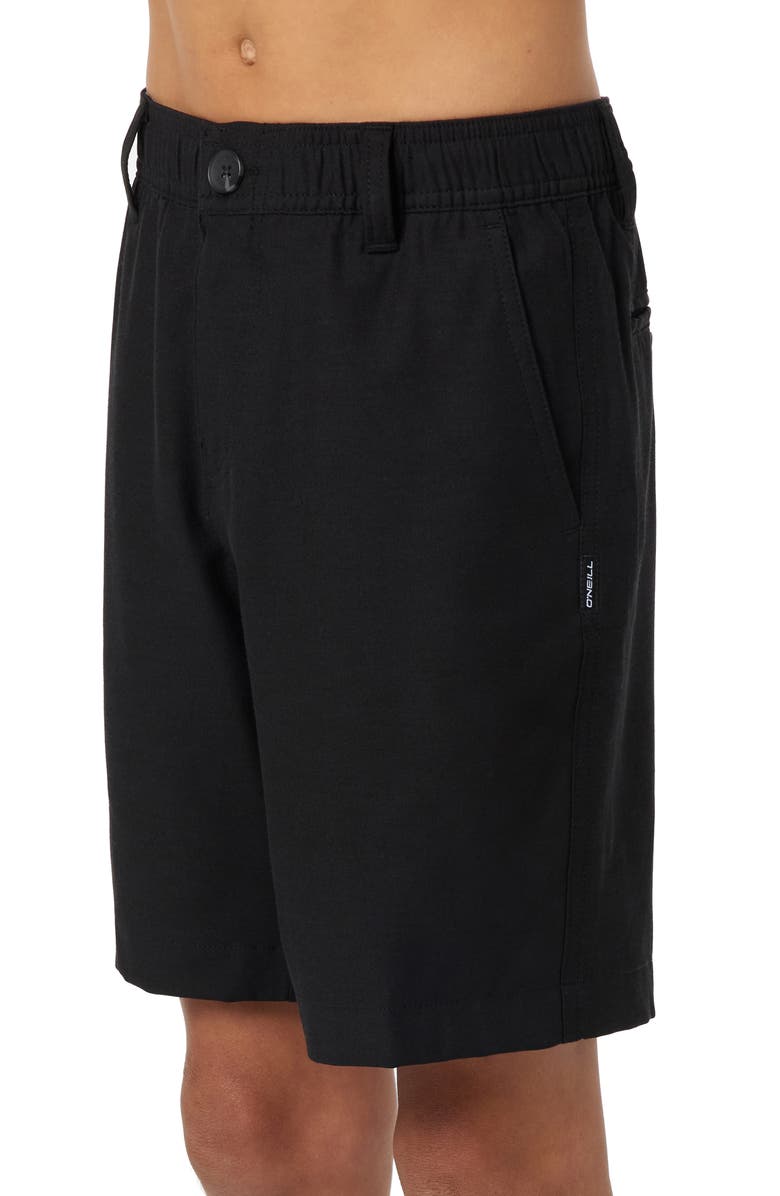 O'Neill Kids' Reserve Light Check Water Repellent Shorts, Alternate, color, Black