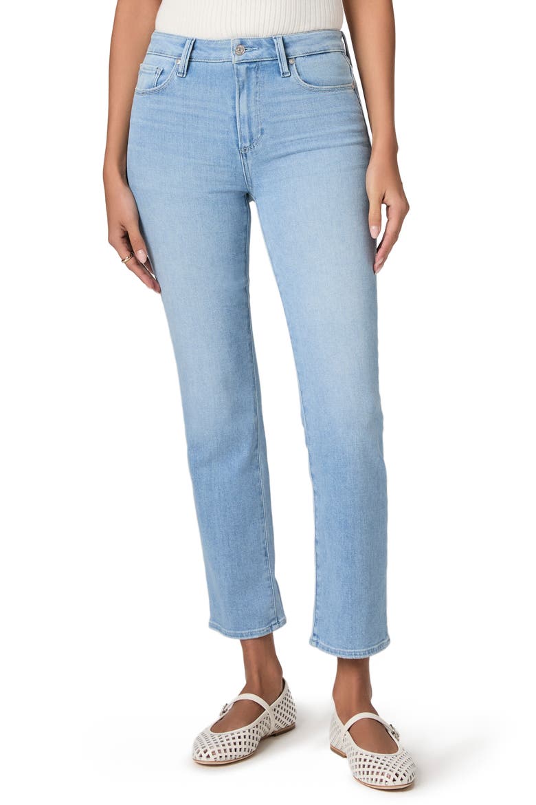 Cindy High Waist Ankle Straight Leg Jeans, Main, color, SANTORINI SKY