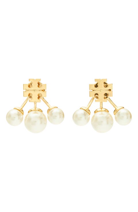 Moondance Pearl Front-Back Earrings