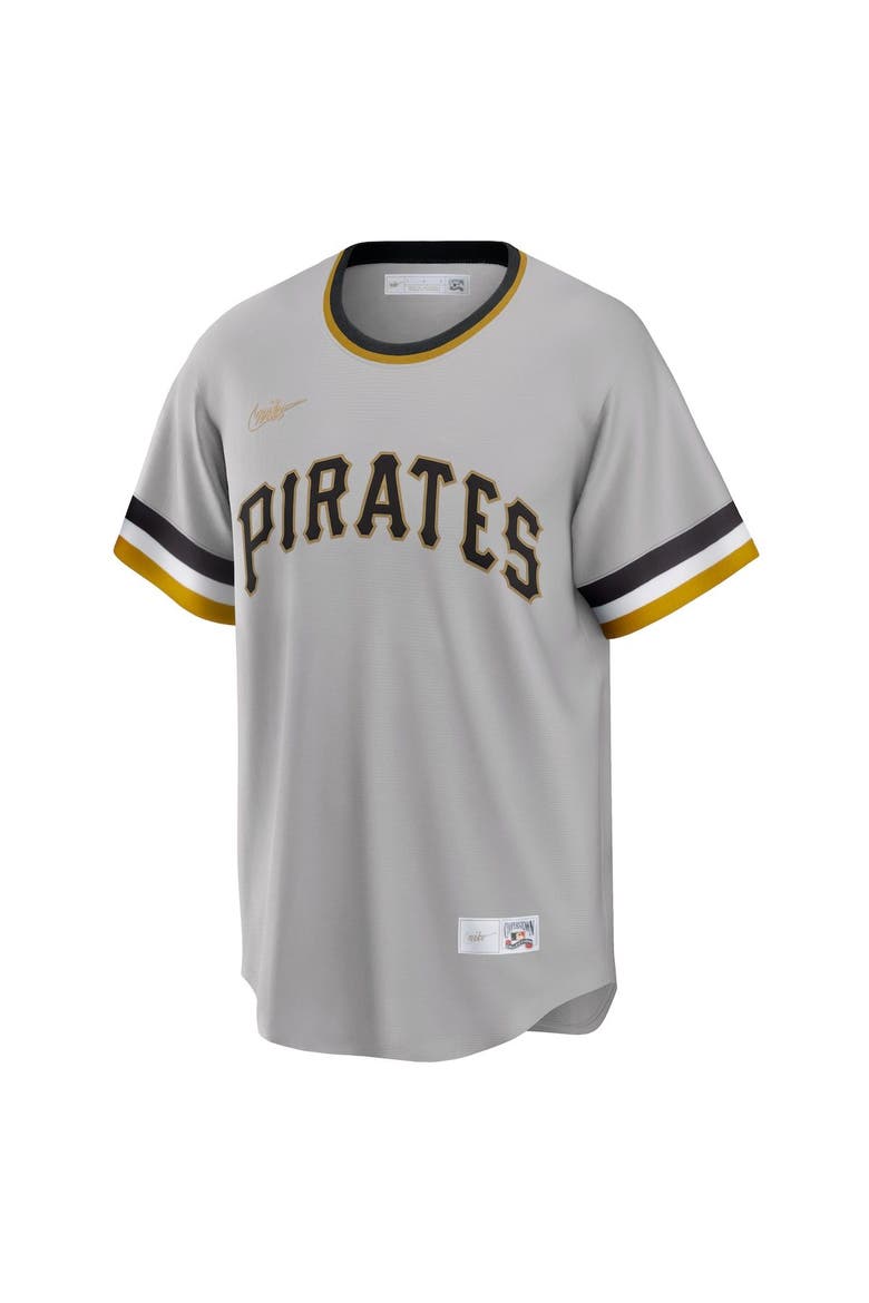 Men's Nike Roberto Clemente Gray Pittsburgh Pirates Road Cooperstown Collection Player Jersey, Alternate, color, Gray