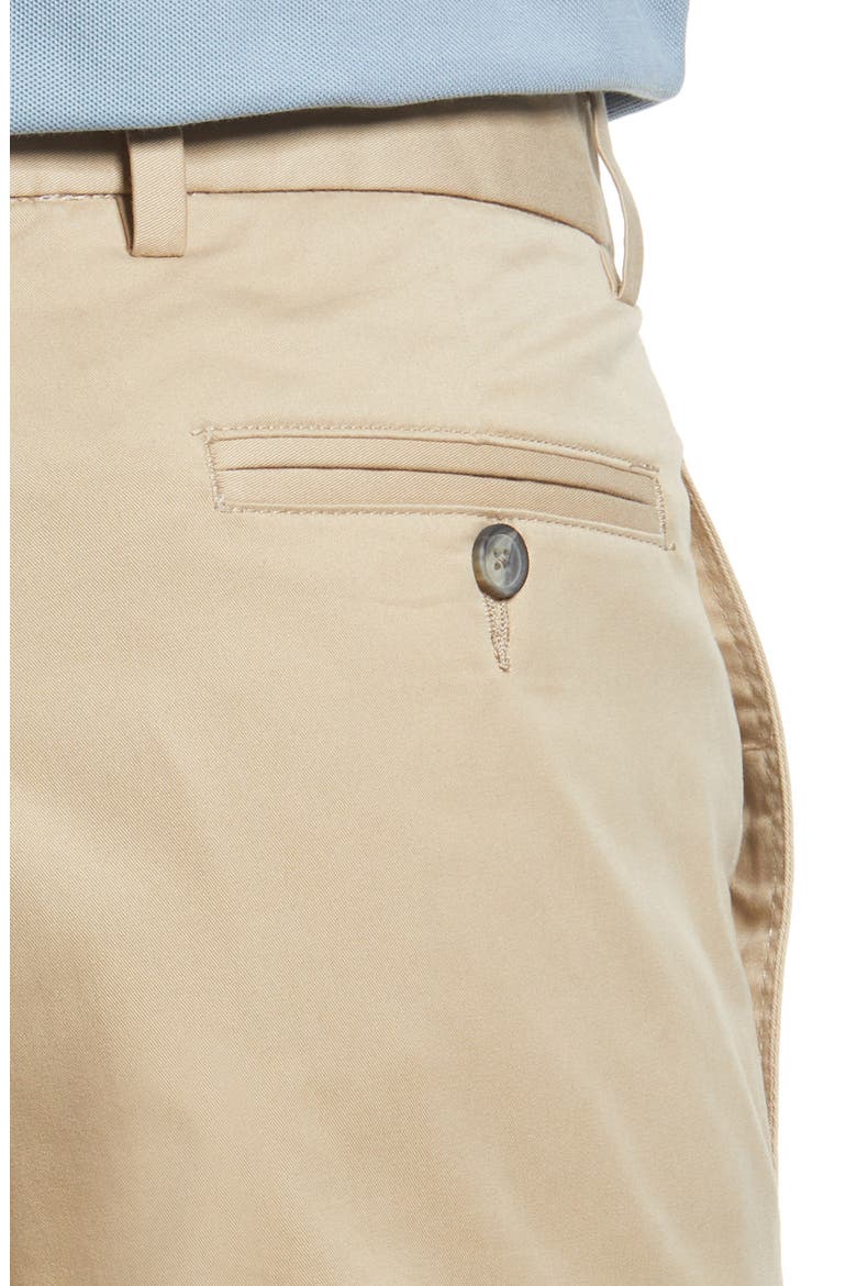 Charleston Flat Front Stretch Twill Chino Pants, Alternate, color, KHAKI