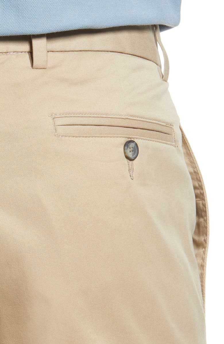 Berle Charleston Khakis Flat Front Stretch Twill Pants, Alternate, color, Khaki