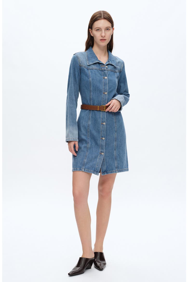 Long Sleeve Denim Shirtdress, Alternate, color, MIDNIGHT THUNDER