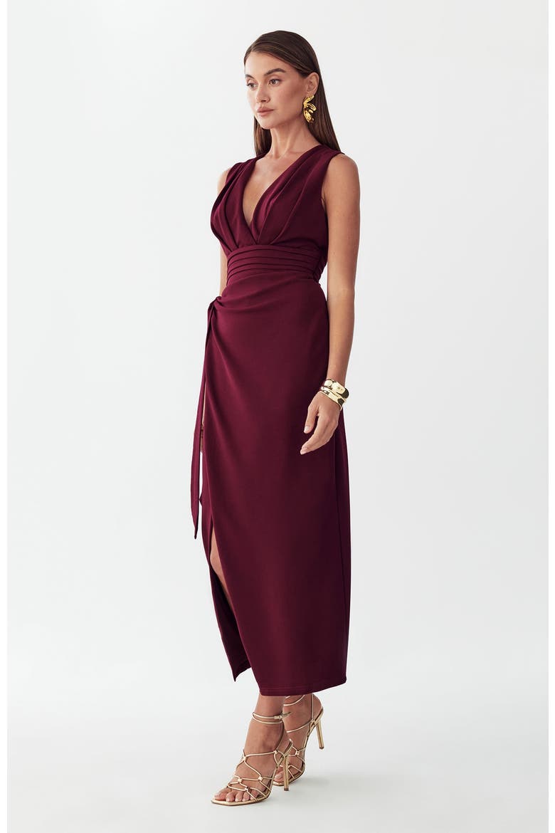 Denny Midi Dress, Alternate, color, Burgundy