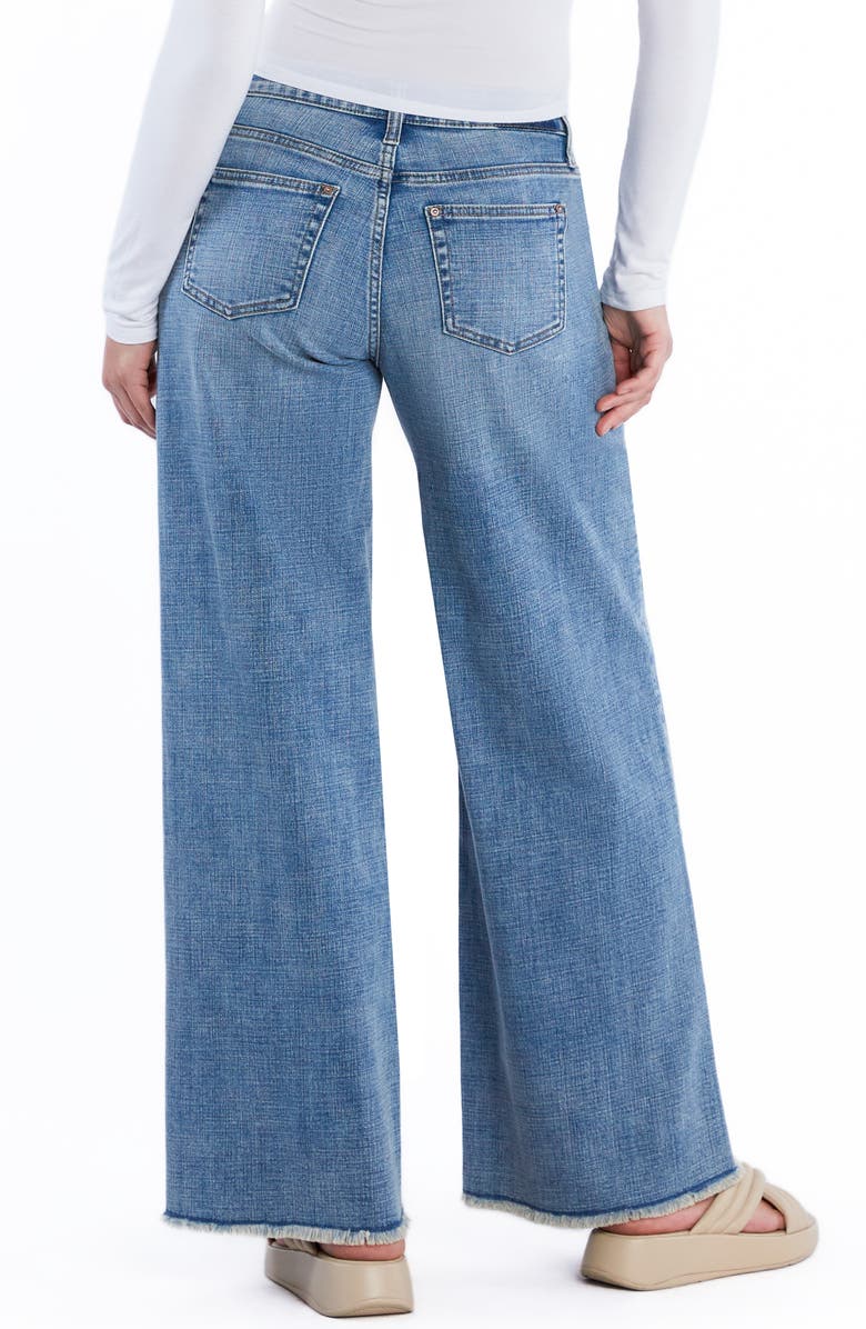 HINT OF BLU Mighty High Waist Wide Leg Jeans, Main, color, Field Blue