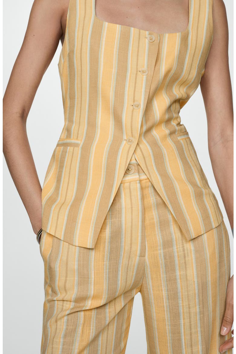 Stripe Square Neck Vest, Alternate, color, YELLOW