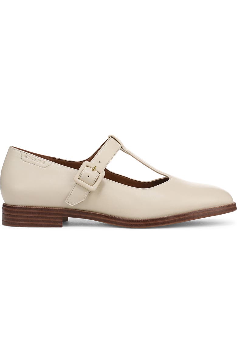 Franco Sarto Kenley T-Strap Flat, Alternate, color, Ivory White
