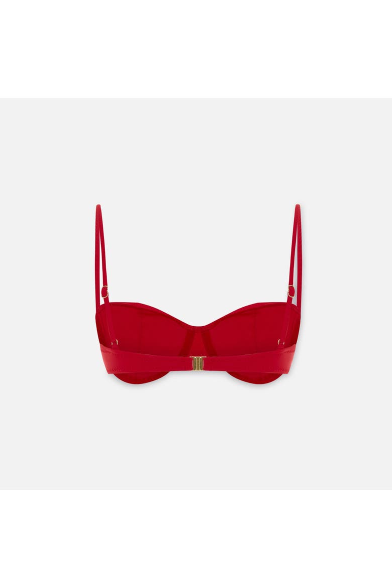 The Solar Reflections Balconette Bikini Top, Alternate, color, Red