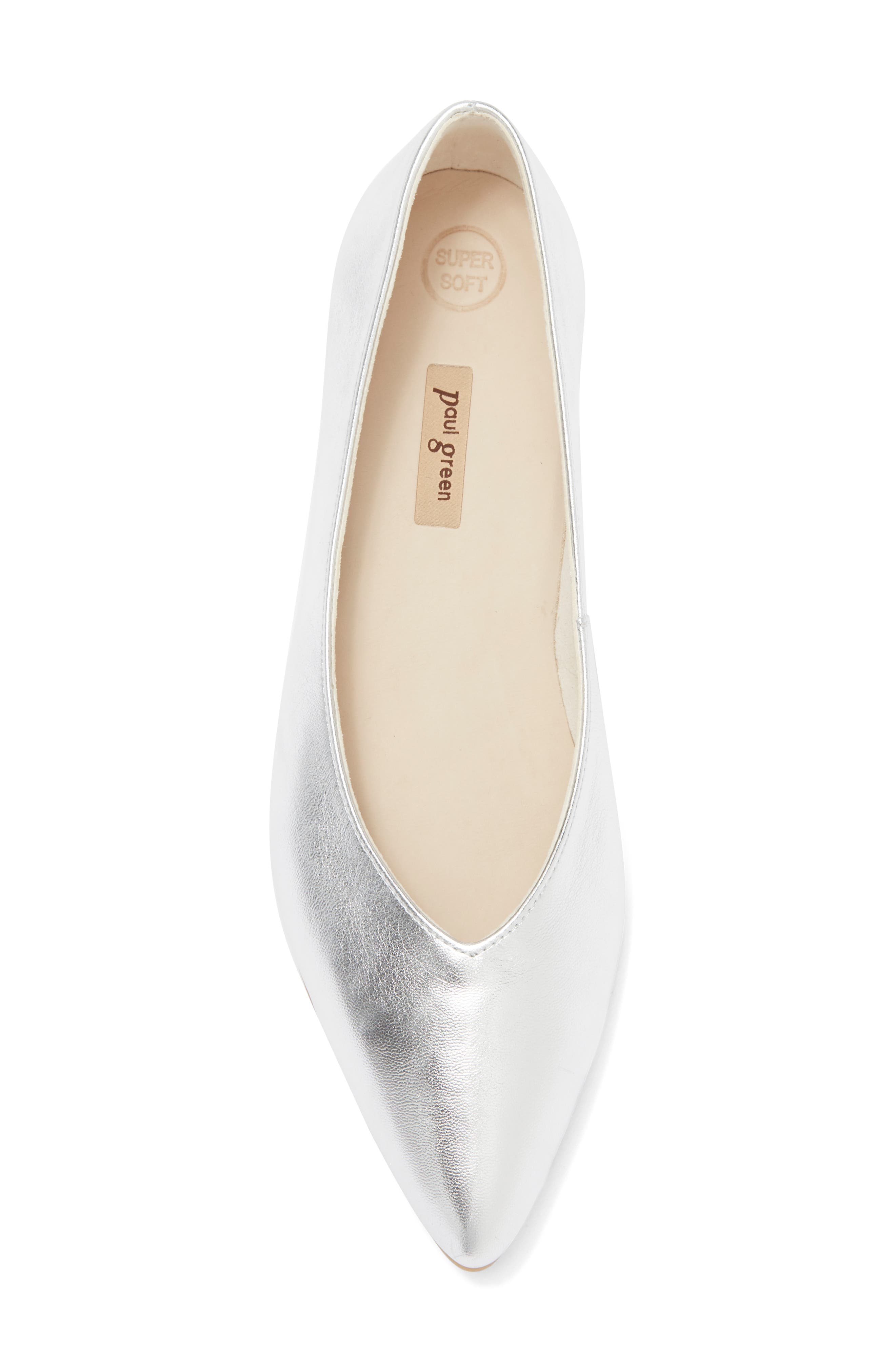 Tia Pointed Flat, Alternate, color, ALU MET NA