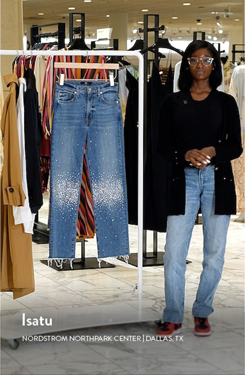 Logan Embellished High Waist Ankle Stovepipe Jeans, sales video thumbnail