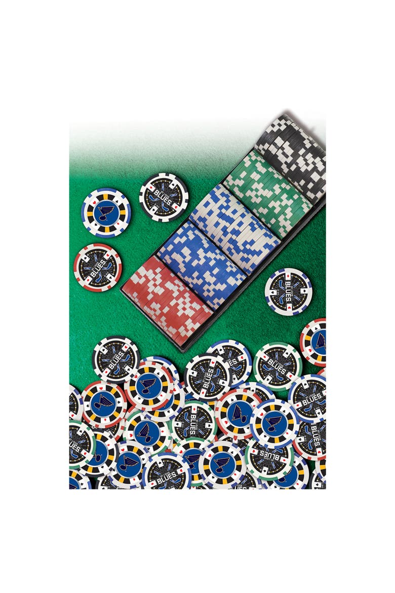 St. Louis Blues 100 Piece Poker Chips, Alternate, color, Multicolor