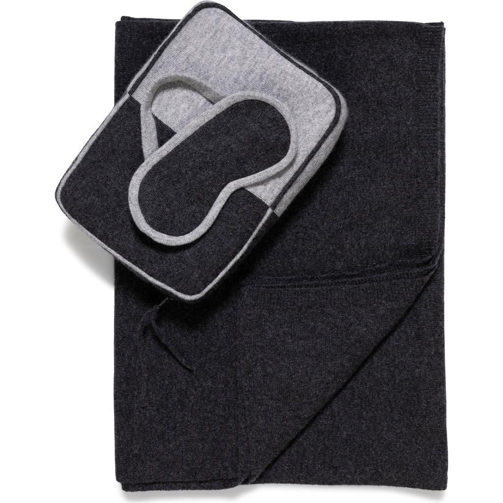 Sofia Cashmere Sophia Cashmere Colorblock Travel Set In Black