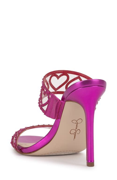 Jessica Simpson Women's Jovara Double Heart Band Stiletto Dress Sandals In Purple