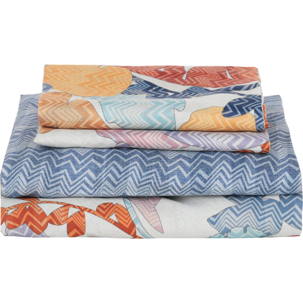Missoni Zigzag King Sheet Set In Errato-viola Multicolor