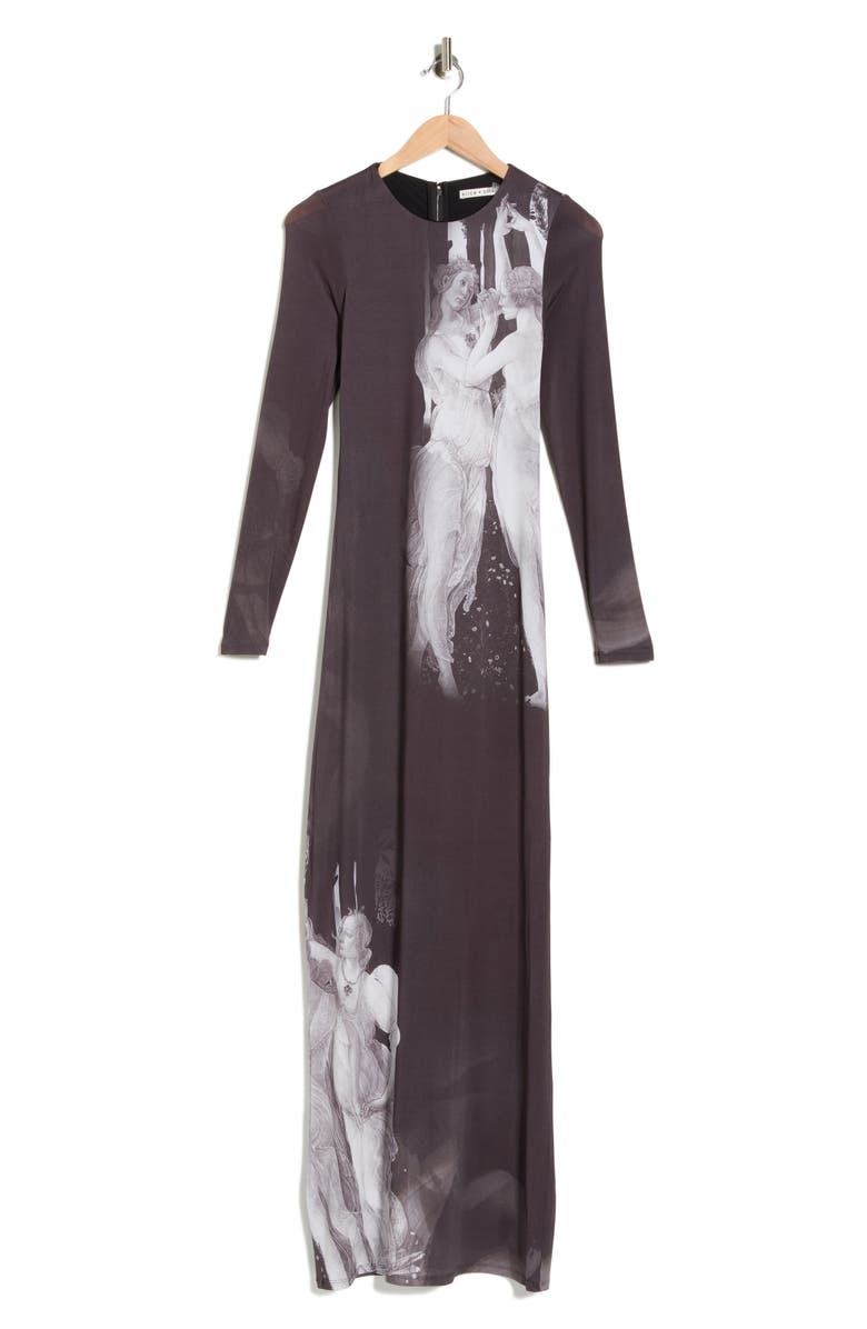 Alice + Olivia Delora Long Sleeve Maxi Dress, Alternate, color, 