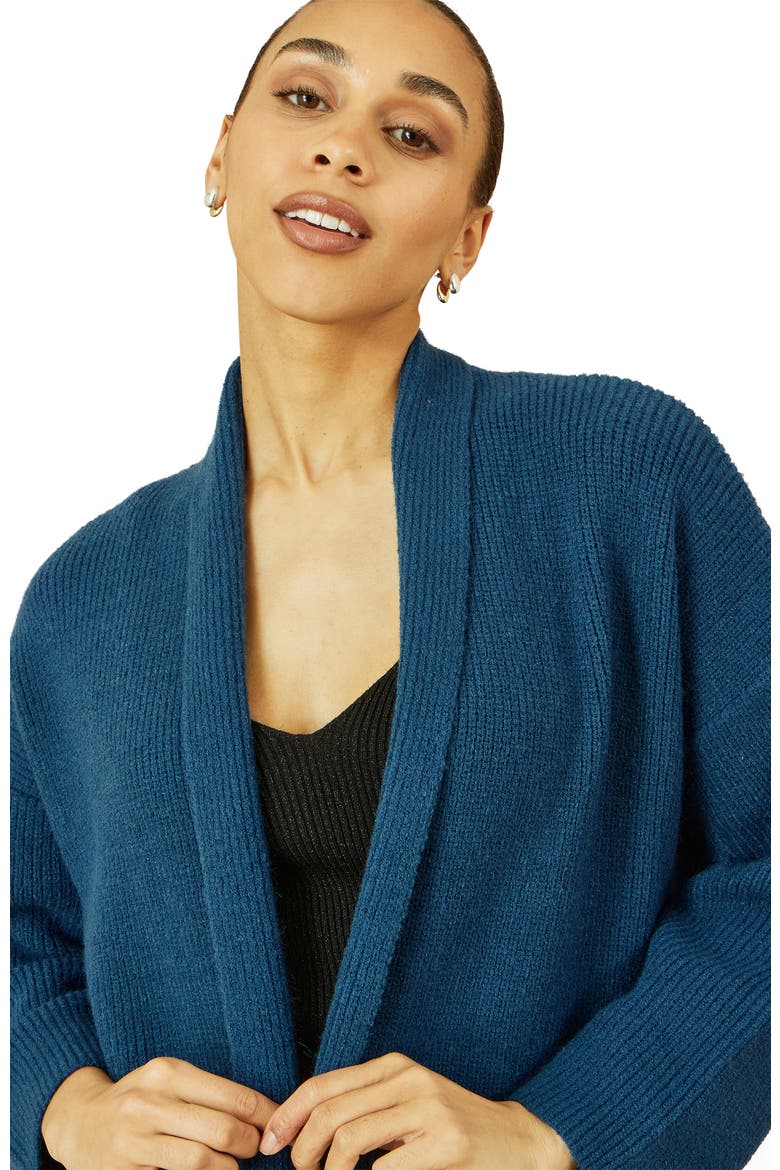 Knitted Maxi Cardigan, Alternate, color, Teal