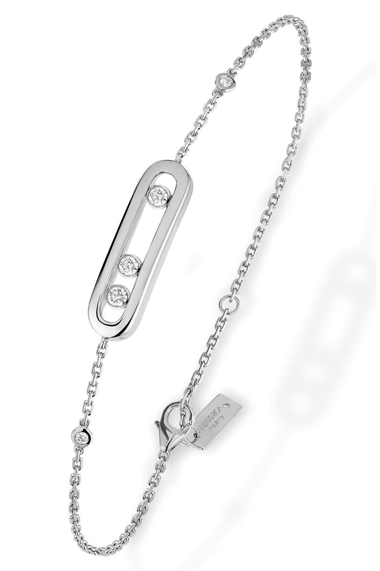 Baby Move Diamond Bracelet, Main, color, WHITE GOLD