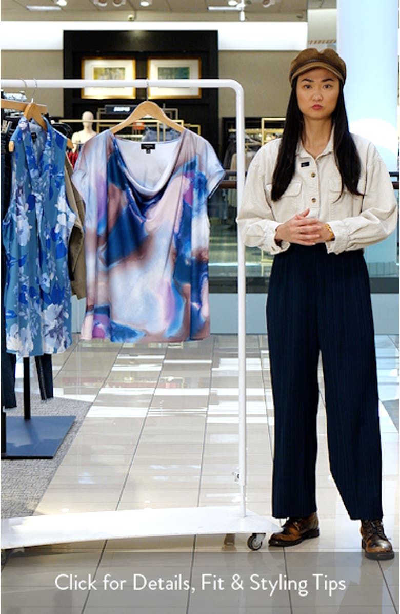 Cowl Neck Crepe Top, sales video thumbnail