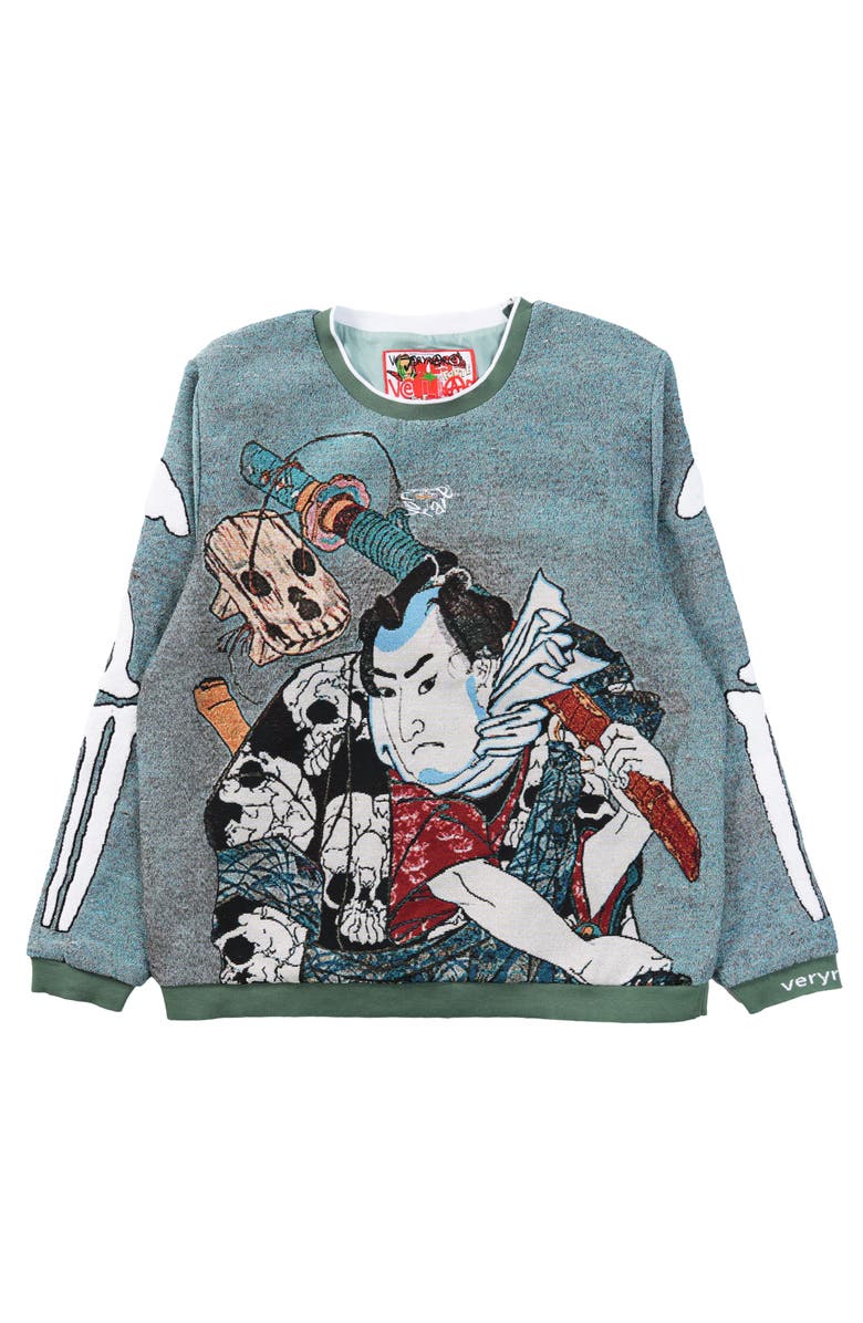 VERYRARE Nozarashi Gosuke Crewneck, Main, color, Green