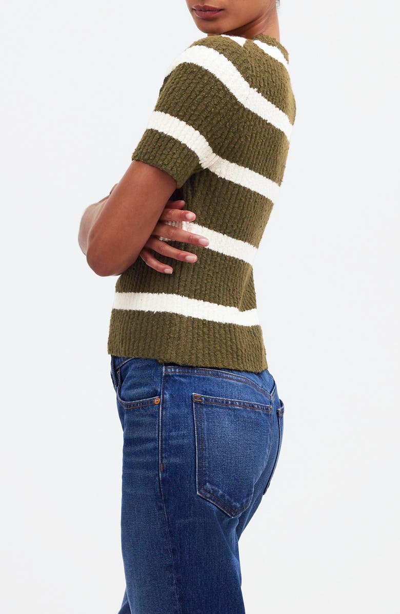 Madewell Stripe Bouclé Knit Crewneck Sweater Top, Alternate, color,
