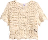 Good Luck Girl Kids' Crochet Boxy Top