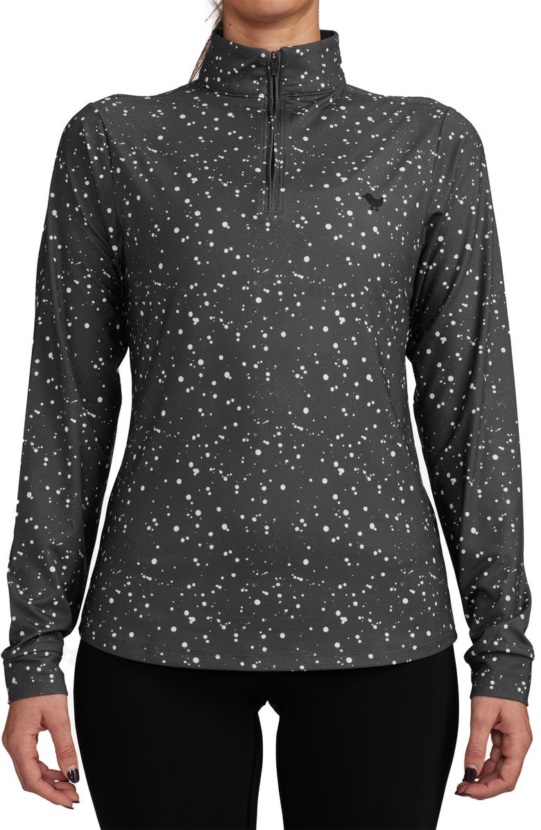 Bad Birdie Splatter Quarter Zip Performance Golf Pullover, Main, color, 
