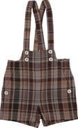 Manière Kids' Plaid Shortalls