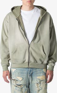 mnml Basic Faded Cotton Zip-Up Hoodie