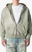 mnml Basic Faded Cotton Zip-Up Hoodie
