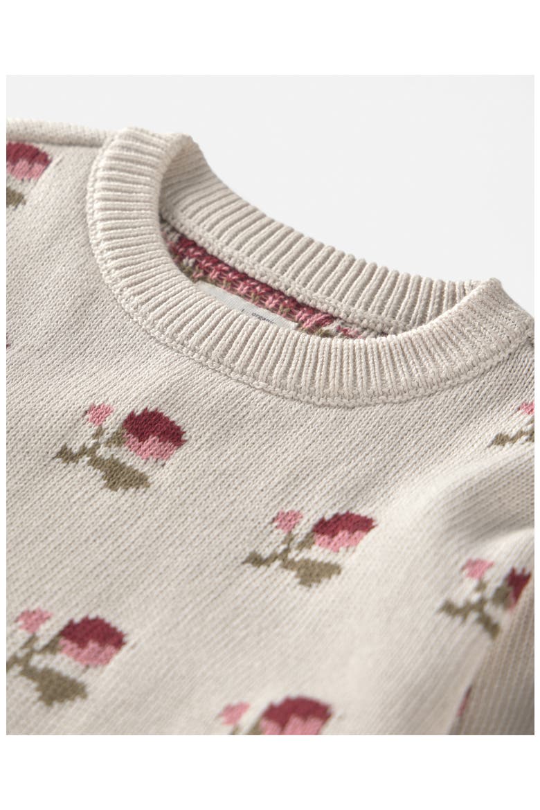 Kids' Organic Cotton Sweater, Alternate, color, PINK FLORAL