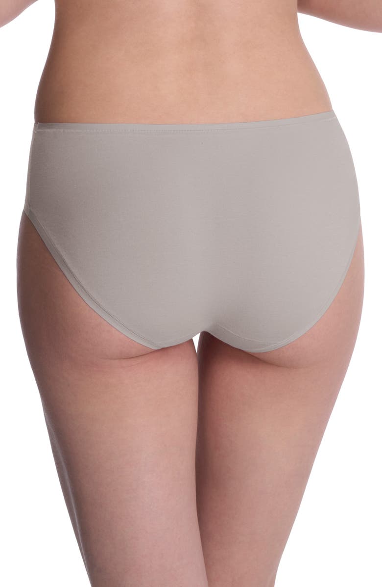Natori Bliss Bare Cotton Hipster Briefs, Alternate, color, Grey Sky