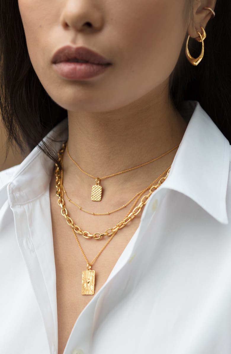 Monica Vinader Talisman Heart Pendant Charm, Alternate, color, Yellow Gold