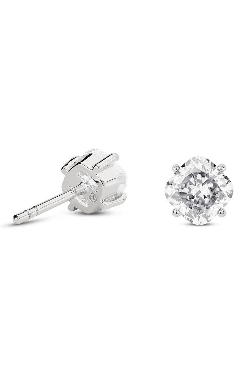 LIGHTBOX 2-Carat Lab-Grown Cushion Cut Diamond Solitaire Stud Earrings, Alternate, color,