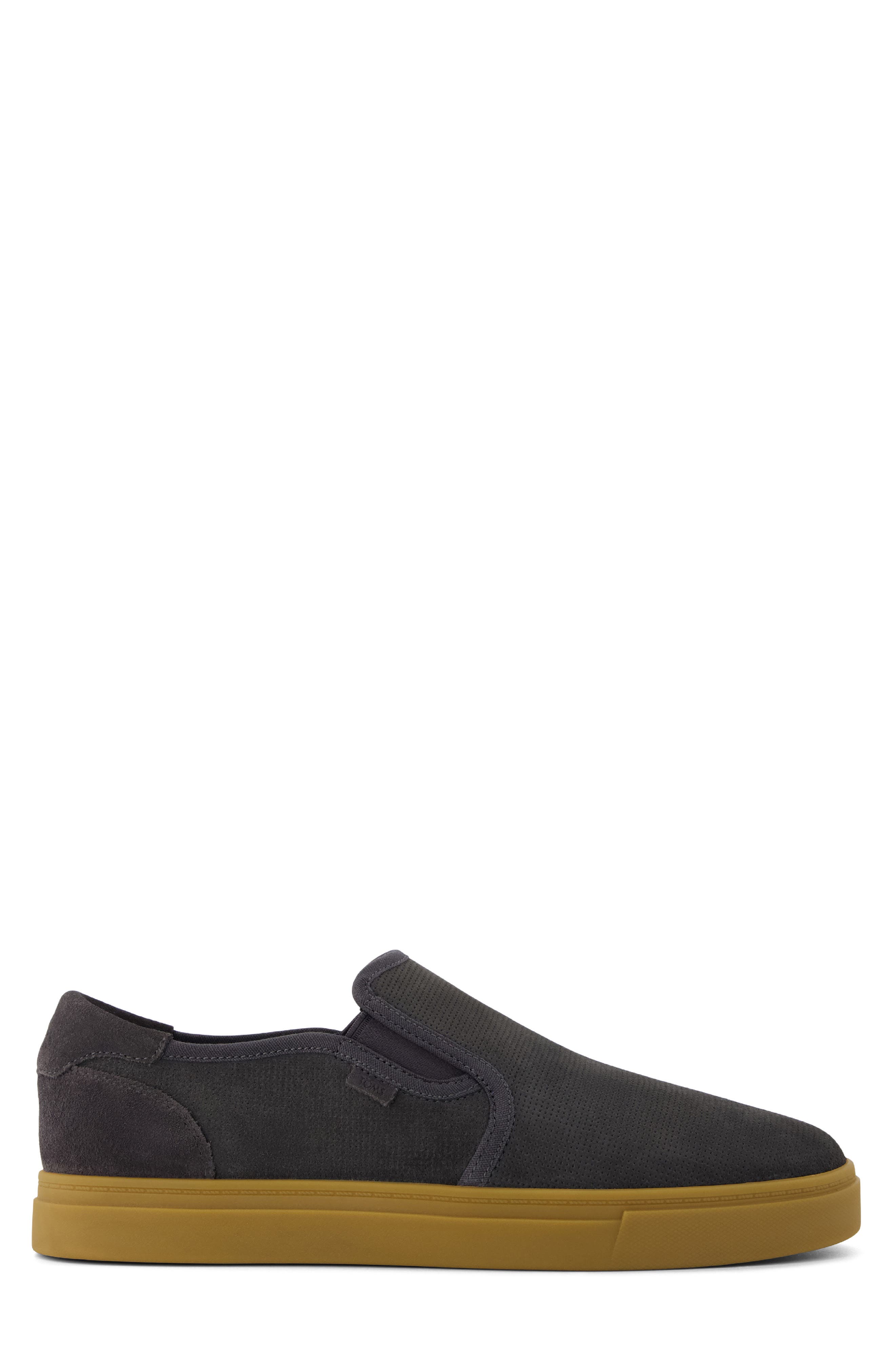 Baja Leather Slip-On Sneaker, Alternate, color, DARK GREY